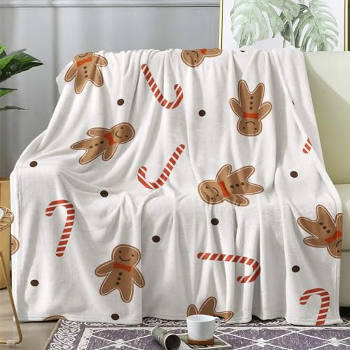 Kuscheldecke 130x160 Weihnachten Kinder Flauschige Decke Lebkuchenmann Fleecedecke Sofadecke Couchdecke, Flanell Decken Blanket, Kleine Wohndecke Winter Warm Weich Kuscheldecke 130x160 Weihnachten Kinder Flauschige Decke Lebkuchenmann Fleecedecke Sofadecke Couchdecke, Flanell Decken Blanket, Kleine Wohndecke Winter Warm Weich von ECOTOS