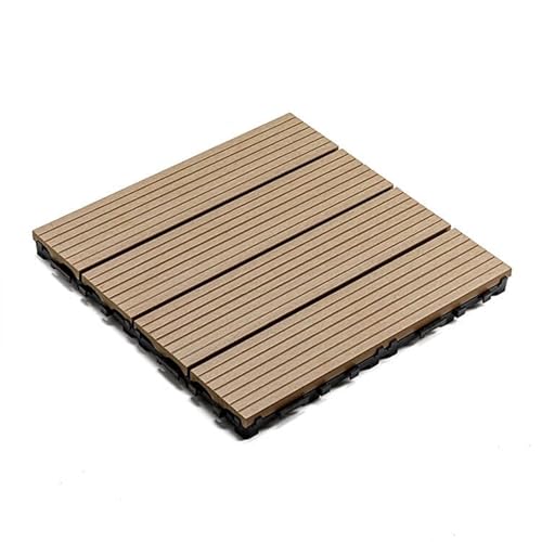 ECOTRAVERS - Komposit terrassenfliese STANDARD Honig Teak 30 x 30 x 2,5 cm von ECOTRAVERS