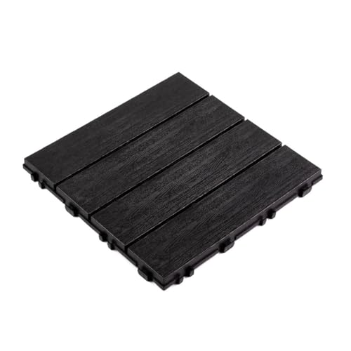 ECOTRAVERS - PCV Terrassenfliese Klickfliesen, Balkonfliesen | Eco Anthrazit | 30 x 30 x 2 cm | wetterfest WPC fliesen balkonfliesen von ECOTRAVERS