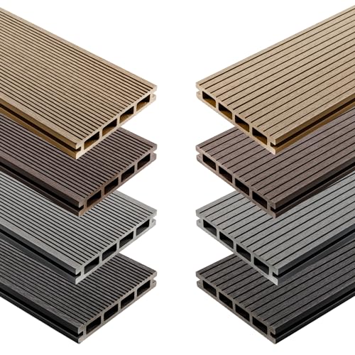 ECOTRAVERS | WPC Terrassendielen Verbundwerkstoff STANDARD | Komposit dielen Balkonfliesen Terrassenfliesen Holzfliese | Holzprobe | Sample kit | Musterstück | Sampler | 4 Farben von ECOTRAVERS