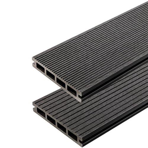 ECOTRAVERS | WPC Terrassendielen Verbundwerkstoff STANDARD | Komposit dielen Terrassen Muster | Holzprobe | Sample kit | Musterstück | Sampler | (Anthrazit) von ECOTRAVERS