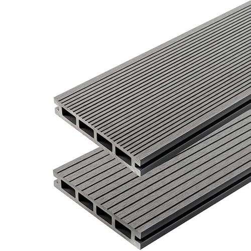 ECOTRAVERS | WPC Terrassendielen Verbundwerkstoff STANDARD | Komposit dielen Terrassen Muster | Holzprobe | Sample kit | Musterstück | Sampler | (Hellgrau) von ECOTRAVERS