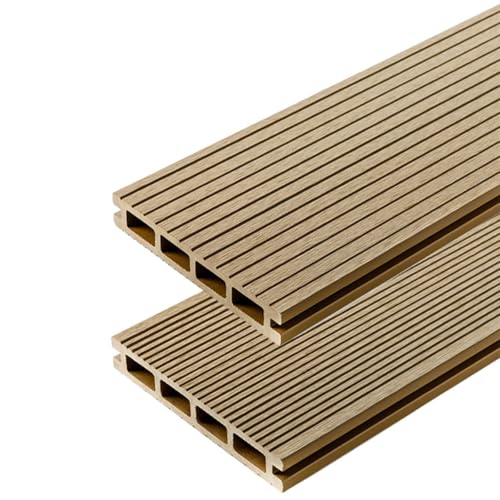 ECOTRAVERS | WPC Terrassendielen Verbundwerkstoff STANDARD | Komposit dielen Terrassen Muster | Holzprobe | Sample kit | Musterstück | Sampler | (Honig Teak) von ECOTRAVERS