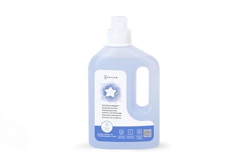 ECOVACS 1L Reinigungslösung für Winbot W1 PRO,W2,W2 OMINI,W2 PRO,W2 PRO OMNI,WINBOT MINI Fensterputzroboter, Originalzubehör von ECOVACS