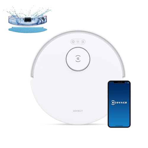 ECOVACS DEEBOT N20, Saugroboter mit Wischfunktion, Anti-Haar-Verhedderung, 300 Minuten Laufzeit, 20 mm Türschwellen, TrueMapping Intelligente Pfadplanung, White von ECOVACS