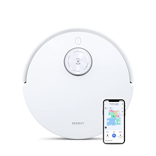 ECOVACS DEEBOT T10, Staubsaugerroboter mit vibrierenden Wischplatten (OZMO 3.0), 3000PA Saugstärke, Hinderniserkennung mit KI (AIVI 3.0), 3D-Kartierung, 5200 mAh Akku, YIKO Sprachassistent von ECOVACS