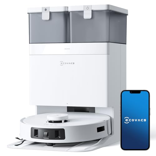 ECOVACS DEEBOT T30C Pro Omni Saugroboter mit Wischfunktion, 12800Pa Saugkraft, Auto-Entleerung, Heißlufttrocknung, 200min Laufzeit, Ideal für Tierhaare & Teppiche (Deebot T30 Omni Upgrade) von ECOVACS