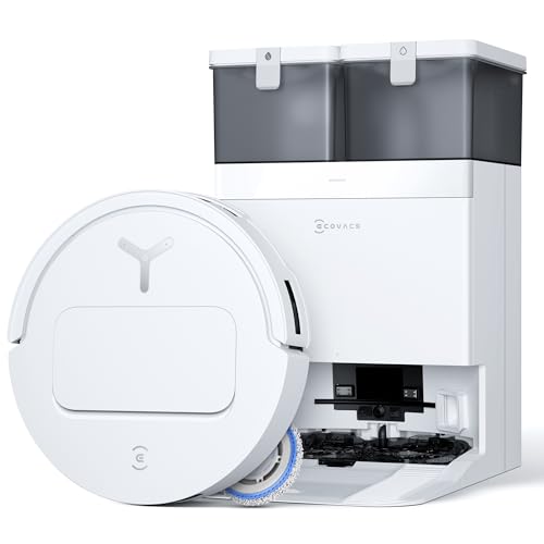 ECOVACS DEEBOT T50 PRO Omni Gen2 Saugroboter mit Wischfunktion, Ausfahrende Seitenbürste und Wischmopp, 21.000 Pa, Auto Zugabe von Reinigungslösung, Moppwäsche mit 75°C heißem Wasser, Ultradünn 81 mm von ECOVACS