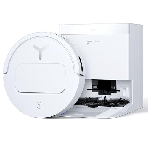 ECOVACS DEEBOT T50 PRO Omni Saugroboter mit Wischfunktion,Automatischer Befüllung und Entleerung,15000 Pa,Moppwäsche mit 75°C heißem Wasser, Ultradünn 81 mm von ECOVACS