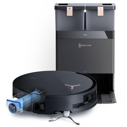 ECOVACS DEEBOT X8 PRO Omni Saugroboter mit Wischfunktion, OZMO Roller mit kontinuierliches Wischen & Selbstreinigung, 18.000 Pa, 12-in-1 Station, 40–75 °C Heißwasser-Moppreinigung, YIKO-GPT von ECOVACS