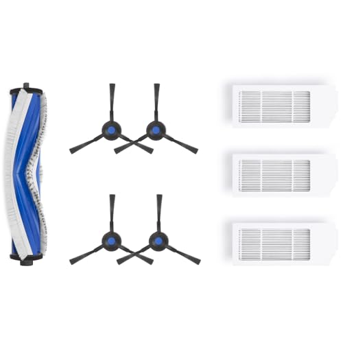 ECOVACS Standard Ersatzkit für DEEBOT N20/N20 PRO/N20 PLUS/N20 PRO PLUSStaubsaugerroboter, 1 x Anti-Verhedderungs-Hauptbürste, 4 x Seitenbürsten, 3 x antibakterielle Filter, Originalzubehör. von ECOVACS