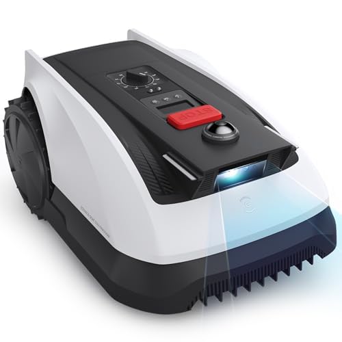 ECOVACS Goat O500 Panorama Mähroboter ohne Begrenzungskabel, 500 m², Auto-Kartierung Rasenmähroboter, Setup-frei, LiDAR-unterstützte visuelle Navigation, passiert 0,7m Engstellen, Logischer Schneiden von ECOVACS