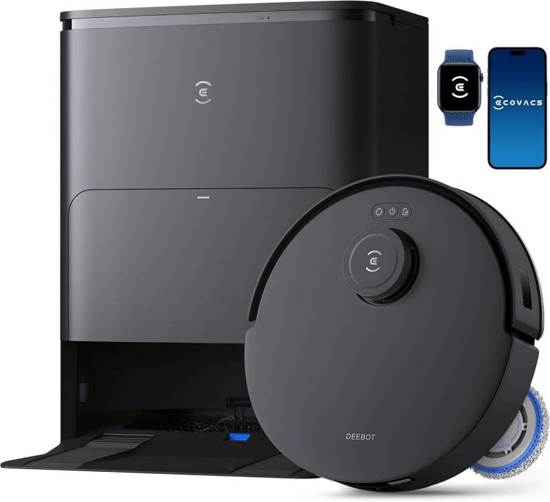 ECOVACS Saugroboter DEEBOT T30S PRO Saugroboter mit Wischfunktion, ZeroTangle Technologie, 11.000 Pa, 6.400mAh Batterie, AI-Hindernisvermeidung von ECOVACS