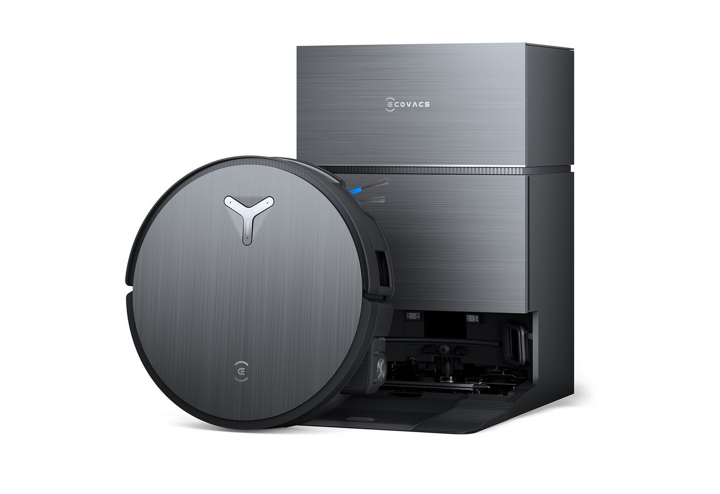 ECOVACS Saugroboter DEEBOT X11 PRO Omni Staubsauger Roboter mit Wischfunktion, 19.500 Pa,10-in-1-Station, Einweichfunktion,Lösung mit zweifacher Wirkung,Heißlufttrocknung,TruePass-Klettersystem, Agent YIKO,Intuitive Steuerung von ECOVACS