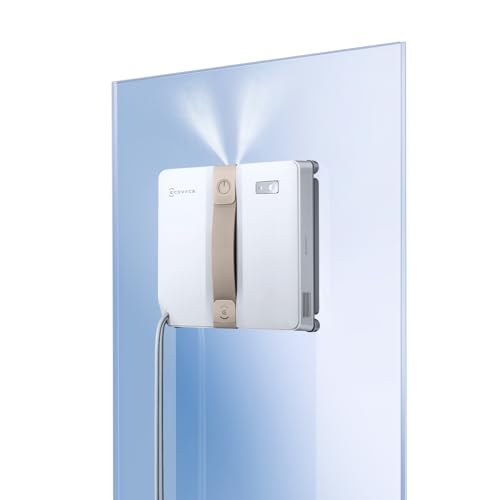 ECOVACS WINBOT MINI Fensterputzroboter, kompaktes Design, Doppel-Düsen mit Ultraschall-Zerstäubung, 9-Stufen-Schutzsystem, intelligente Pfadplanung, 4 Reinigungsmodi, Anti-Rutsch-System, Weiß von ECOVACS