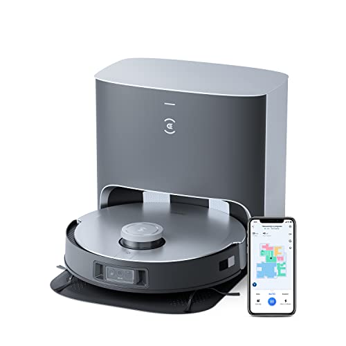 ECOVACS DEEBOT X1 PLUS Staubsaugerroboter mit Wischfunktion und automatischer Absaugstation, 5000pa Saugleistung, 3D-Hindernisvermeidung, Jacob Jansen Design, 5200mAh Batterie, Yiko Sprachassistenten ECOVACS DEEBOT X1 PLUS Staubsaugerroboter mit Wischfunktion und automatischer Absaugstation, 5000pa Saugleistung, 3D-Hindernisvermeidung, Jacob Jansen Design, 5200mAh Batterie, Yiko Sprachassistenten von ECOVACS