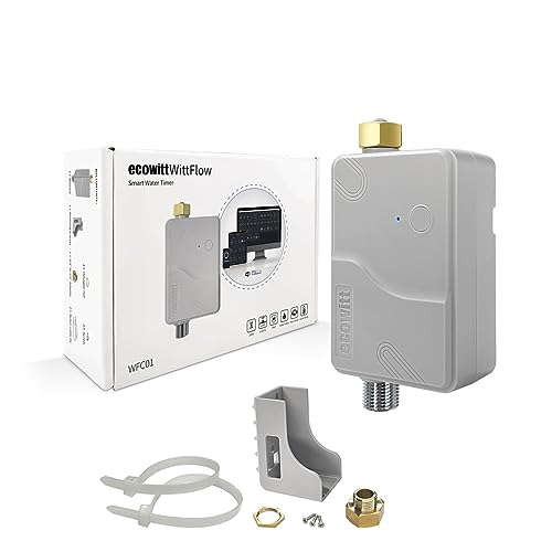 ECOWITT Bewässerungscomputer WFC01 Einheit, Automatische Garten Bewässerungssystem mit APP, Gartenbewässerung mit Wifi Gateway, IP66 Wasserdichte Steuerung Bewässerungsuhr, Landwirtschaft Wasser Timer von ECOWITT