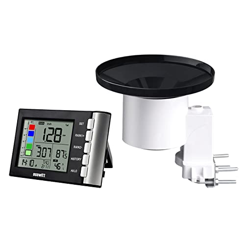 ECOWITT Regenmesser mit drahtloser, hochpräziser digitaler 3-in-1-Wetterstation mit Innenthermometer und Hygrometer für den Hausgarten WH5360 von ECOWITT