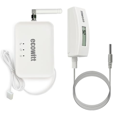 ECOWITT WN34 Digitales Pool-Thermometer mit LCD-Display + 3-in-1-Gateway GW3000, wasserdichter Wassertemperatursensor, einfach zu montieren, 3 m langes Sensorkabel für Schwimmbäder, Whirlpools ECOWITT WN34 Digitales Pool-Thermometer mit LCD-Display + 3-in-1-Gateway GW3000, wasserdichter Wassertemperatursensor, einfach zu montieren, 3 m langes Sensorkabel für Schwimmbäder, Whirlpools von ECOWITT