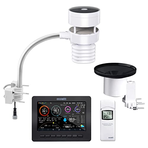 ECOWITT Wetterstation, 7-in-1-WLAN-Wetterstation mit Ultraschall-Anemometersensor mit selbstentleerendem Regenmessersensor HP2553 ECOWITT Wetterstation, 7-in-1-WLAN-Wetterstation mit Ultraschall-Anemometersensor mit selbstentleerendem Regenmessersensor HP2553 von ECOWITT