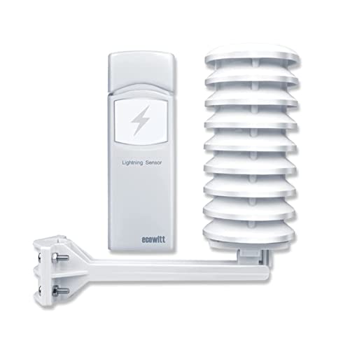 Ecowitt Wireless Lightning Detector Sensor WH57, Wetterstation Außensensor für Ecowitt Ecosystem, nur ein Zubehör 868MHz Ecowitt Wireless Lightning Detector Sensor WH57, Wetterstation Außensensor für Ecowitt Ecosystem, nur ein Zubehör 868MHz von ECOWITT