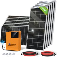 10.2kWh Solaranlange 2500W 48V Solarpanel Off Grid Kit für Wohnmobile/Privathaushalte: 15 Stücke 170W Solarpanel + 5000W 48V All-in-One Solar von ECO-WORTHY