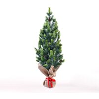 Kleiner künstlicher Weihnachtsbaum 50cm für den Tisch mit Zapfen und künstlichem Schnee Stoeren von ECOXMAS