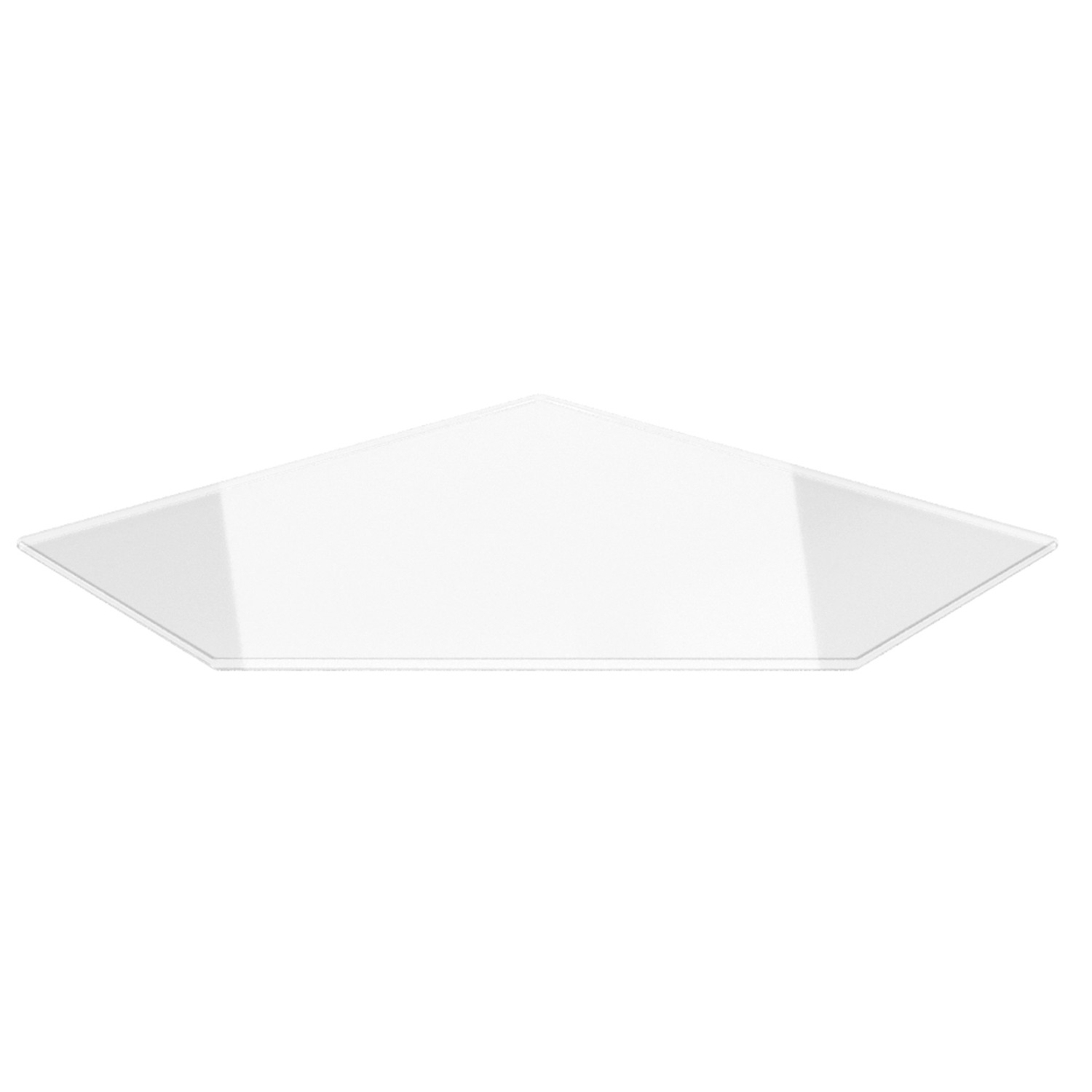 ECOfoxx Funkenschutzplatte Glasbodenplatte Fünfeck 125x125cm ECOfoxx Funkenschutzplatte Glasbodenplatte Fünfeck 125x125cm von ECOfoxx