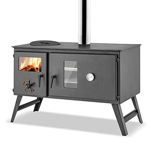 Outdoor-Küchenherd "Traudel" - Holzbackofen, Gartenkamin, Zeltofen, Pizza-Ofen, Brotbackofen, Gartenofen von ECOfoxx