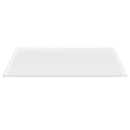 Rechteck *Frosty* 110x40cm - Kamin-Vorlegeplatte Milchglas Funkenschutzplatte Kaminbodenplatte Glasplatte (Rechteck *Frosty* 110x40cm - ohne Dichtung) von ECOfoxx