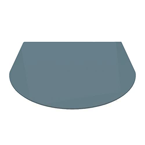 Rundbogen 100x120cm Glas anthrazitgrau - Funkenschutzplatte Kaminbodenplatte Glasplatte (Anthrazit grau RB100x120cm - ohne Silikon-Dichtung) von ECOfoxx