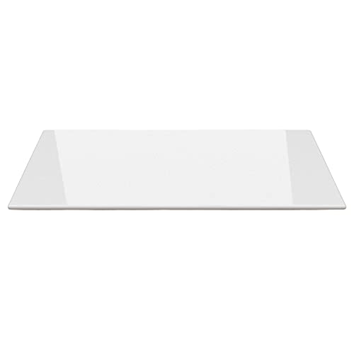 WEIßE Kamin Glasbodenplatte Funkenschutz Kaminplatte Glas Ofen Platte NEU (Mit Dichtung (beidseitig klebend), Rechteck 100x70cm) von ECOfoxx