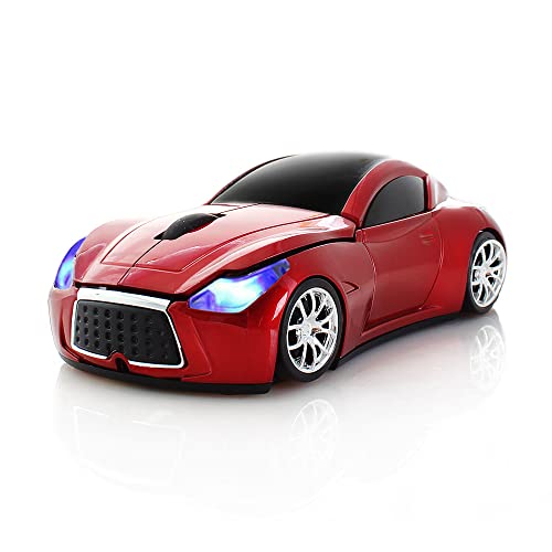 ECOiNVA Funkmaus Kabellos Auto Maus, Desktop Laptop Computer Optische Maus for Windows, Mac OS, Android (Rot) von ECOiNVA