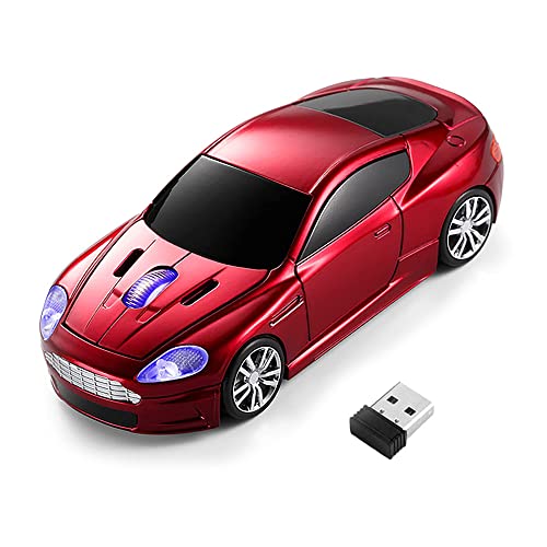 ECOiNVA Kabellose Auto Maus, Laptop Desktop Maus, PC Büro Computer Maus für MD (Rot) von ECOiNVA