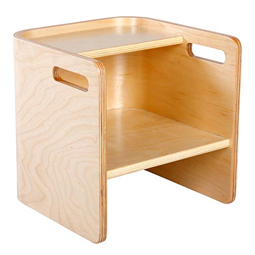ECR4Kids Bentwood Cube Activity, Entwöhnungstisch und Sitz-Set, anpassungsfähig, 3-in-1 Kleinkind, Mehrzweck-Kinder-Holzmöbel, natürlicher Stuhl ECR4Kids Bentwood Cube Activity, Entwöhnungstisch und Sitz-Set, anpassungsfähig, 3-in-1 Kleinkind, Mehrzweck-Kinder-Holzmöbel, natürlicher Stuhl von ECR4KIDS