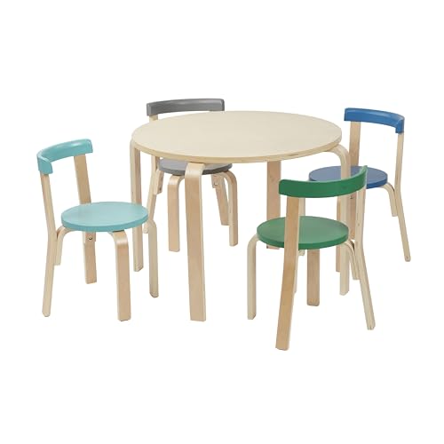 ECR4Kids Sitzgruppe aus Bugholz und gebogener Rückenlehne, modern von ECR4KIDS