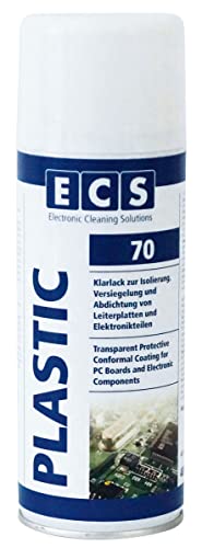 ECS 70 PLASTIC Acryllack (Korrosionsschutzlack für Leiterplatten) in 400 ml Sprühdose von ECS Cleaning Solutions