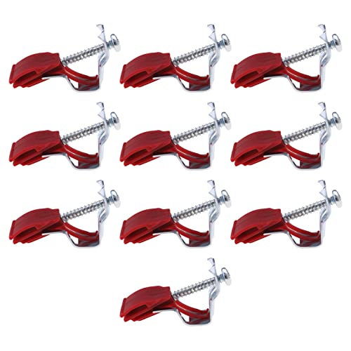 ECSiNG 10 stücke Küche Spüle Bogen Montage Clips Waschbecken Montage Clips Zubehör Einstellbare Perforieren Schrauben Waschbecken Zubehör 50x25x18mm, Rot von ECSiNG