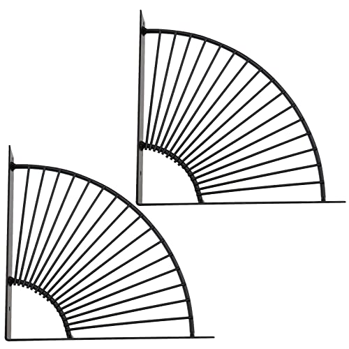 ECSiNG 2 Stück Sektor Aufbewahrungshalterung Regalstütze Metall Wanddekoration Heimdekoration für Bücherregal Küche Regal Ausstellungsständer 20x20cm Schwarz von ECSiNG