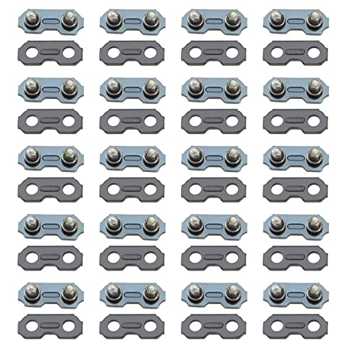 ECSiNG 20 Sätze Kettenverbindungsglieder für Kettensägen Kettensägen Master Link Reparatur kompatibel mit großen 3/8LP-Gauge-1,3-mm-Ketten passend für Ketten von 66 bis 84 Gliedern von ECSiNG