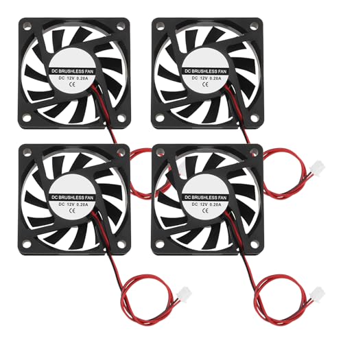 ECSiNG 6010 bürstenloser Lüfter mit Öllagern, 60 x 60 x 10 mm, DC 12 V, für PCs, Computer, CPU-Kühler, 2-poliger Gehäuselüfter, 4 Stück ECSiNG 6010 bürstenloser Lüfter mit Öllagern, 60 x 60 x 10 mm, DC 12 V, für PCs, Computer, CPU-Kühler, 2-poliger Gehäuselüfter, 4 Stück von ECSiNG