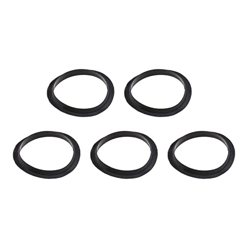 ECSiNG 5 Stück O-Ring-Ersatz-Dichtungsringe für Waschbeckenstöpsel aus Metall und Pop-Up-Waschbeckenstöpsel für Waschbecken, Innendurchmesser 31,5 mm, Außendurchmesser 38 mm, Kieselgel, Schwarz von ECSiNG