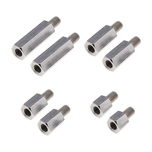 ECSiNG 8 STÜCKE Single Head Stud Hex Abstandshalter Außengewinde auf Innengewinde 10 mm 15 mm 20 mm 30 mm M6 x M6 für PCB Sechskantverschlüsse Hardware Zubehör Edelstahl von ECSiNG