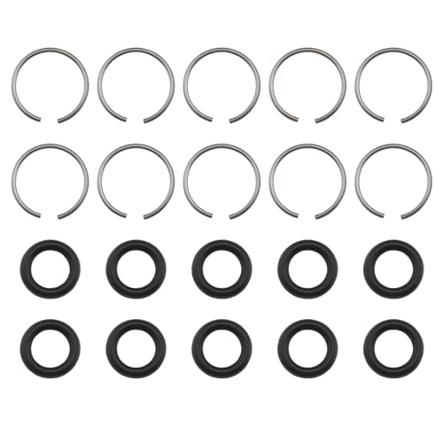 ECSiNG 10 Sätze Schlagschrauber-Halteringe Schraubenschlüsselring Ersatzringklemme mit O-Ring Kompatibel mit 3/8 Zoll Schlagschraubern von ECSiNG