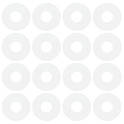 ECSiNG 100 Stück Nylon-Flachscheiben M5 Nylon-Unterlegscheiben Transparente Flachscheibe für Wasserleitung Wasserschlauch Und Ventile 5,3 Mm Innendurchmesser 12 Mm Außendurchmesser 0,5 Mm Dicke von ECSiNG