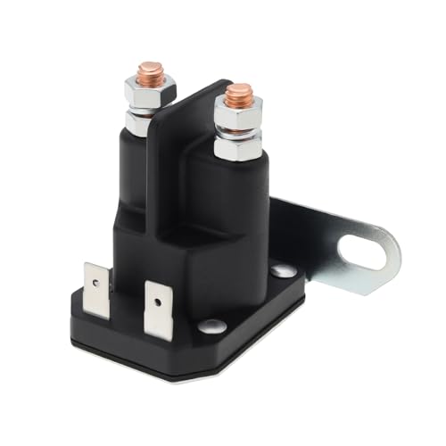 ECSiNG 12V 4 Anschlüsse Starter Magnetschalter Rasenmäher Magnetschalter Aufsitzmäher Starter Relais Schalter für Quads Rasenmäher Rasentraktoren 1873611 725-04439 von ECSiNG
