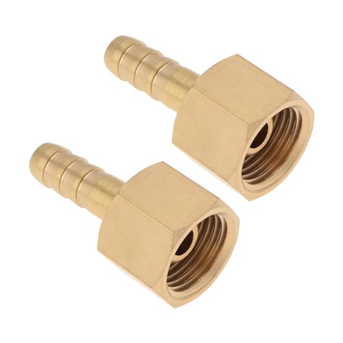 ECSiNG 2 Stück Messing als Schlauchverbinder 3/8 BSP auf 1/4 RH Mutternanschluss für Schweißregler Durchflussmesser Schlauchverbinder für Butangas Propangasregler von ECSiNG