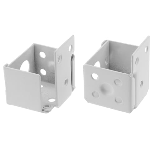 ECSiNG 2 x Jalousien-Halterungen für Jalousien, Metall, Kopfschiene, Halterung für 2,5 cm Mini-Jalousien, 3,3 x 2,5 x 4,2 cm, Weiß von ECSiNG