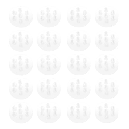 ECSiNG 20 Stück Transparente Glas-Siebfilter Durchmesser 8 Mm Höhe 1,8 Mm Hohe Borosilikatglas-Siebfilter mit 7 Wabenlöchern für Laborfilter von ECSiNG