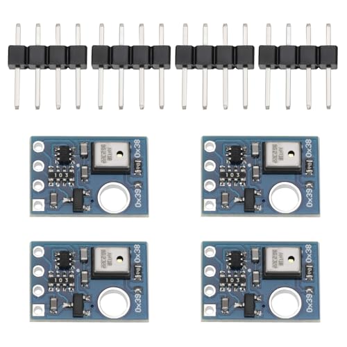 ECSiNG 4 Sets AHT10 I2C Digitales Temperatur-Feuchtigkeitssensor-Modul, Temperatur-Feuchtigkeitsmessmodul IIC-Kommunikation, ersetzen SHT20, geeignet für Testgeräte ECSiNG 4 Sets AHT10 I2C Digitales Temperatur-Feuchtigkeitssensor-Modul, Temperatur-Feuchtigkeitsmessmodul IIC-Kommunikation, ersetzen SHT20, geeignet für Testgeräte von ECSiNG